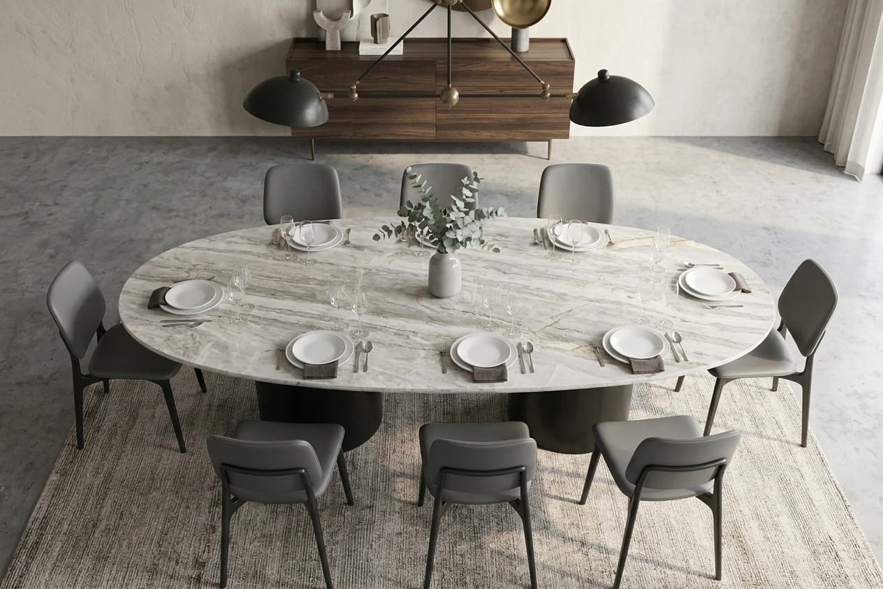Bespoke Hestoria dining table, collection composition 5