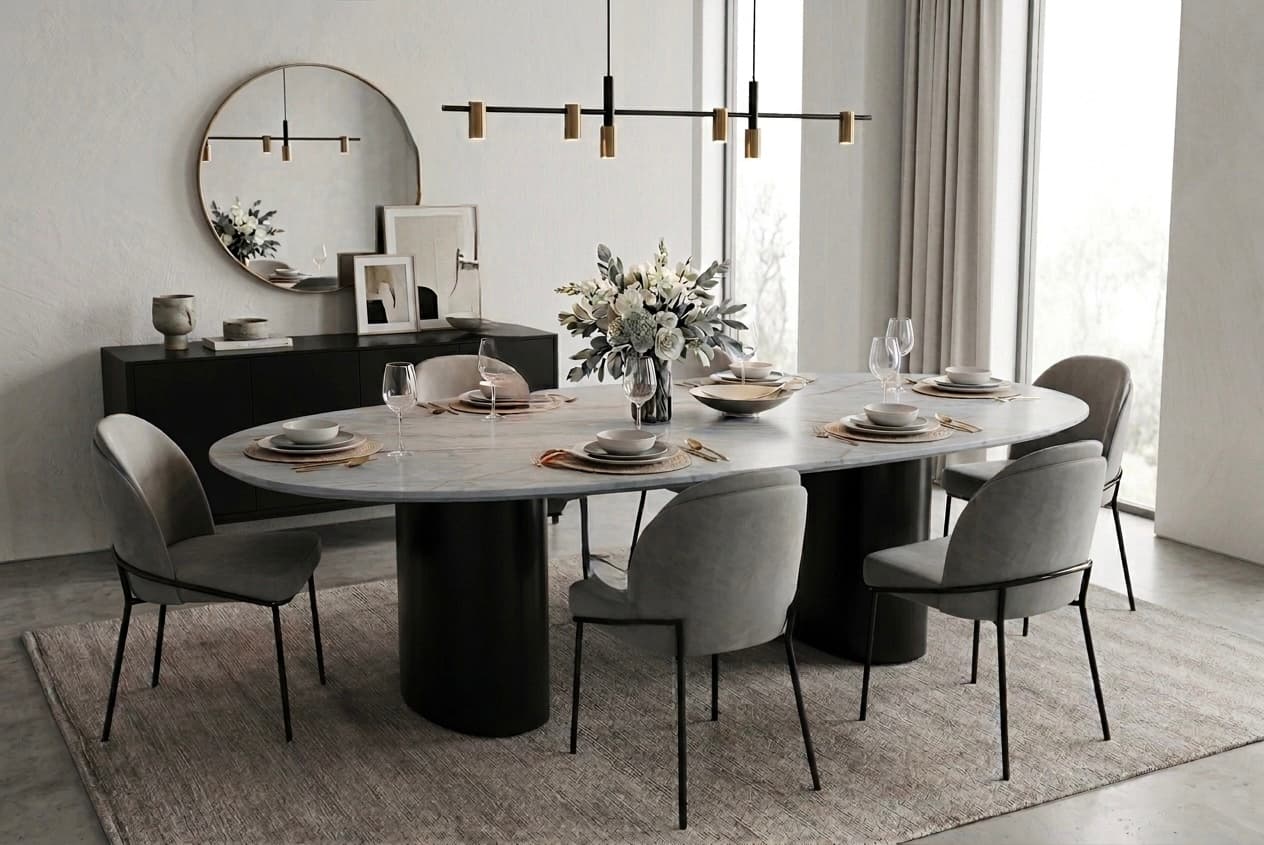 Bespoke Hestoria dining table, collection composition 7