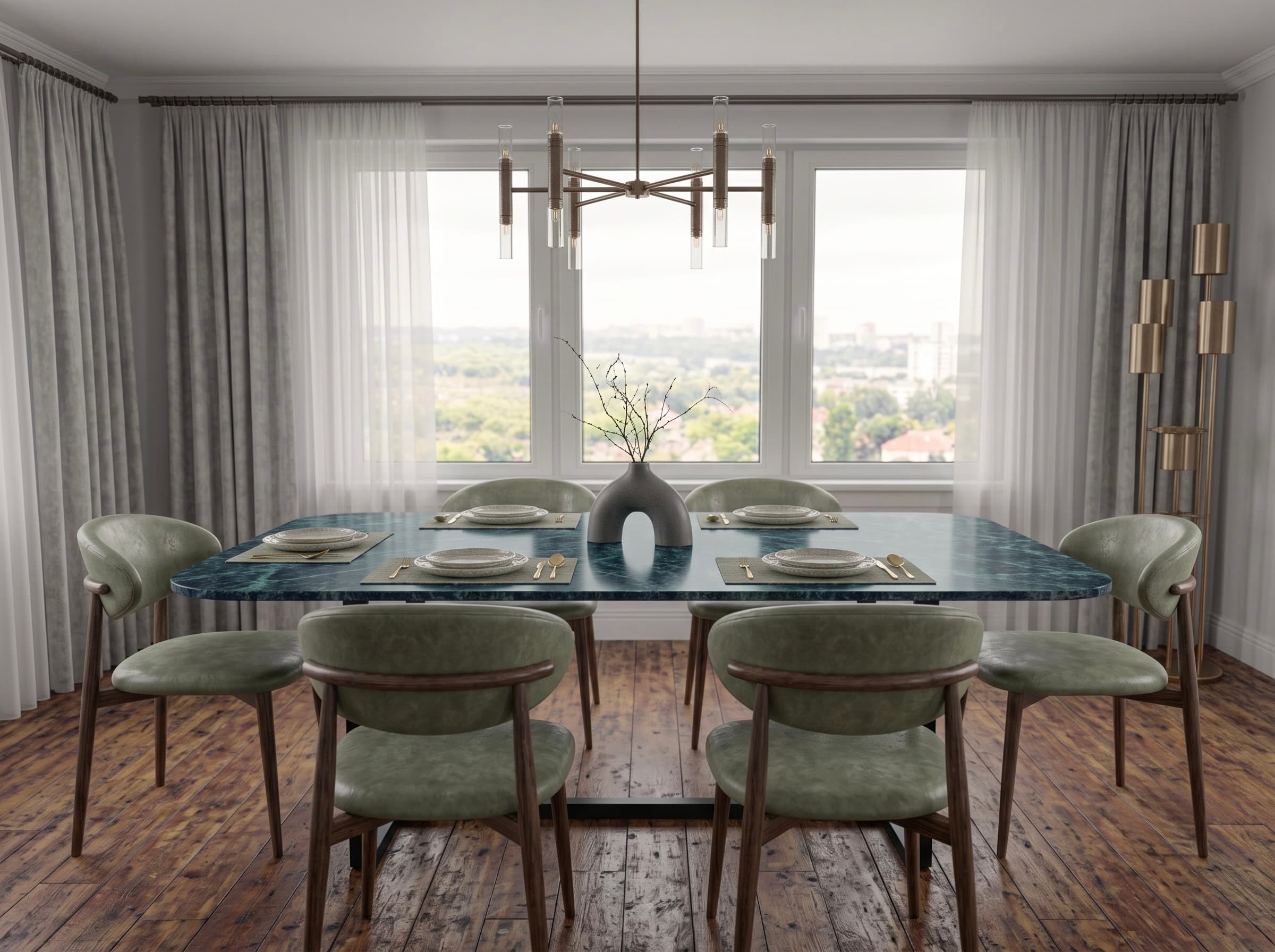 Bespoke Hestoria dining table, collection composition 3