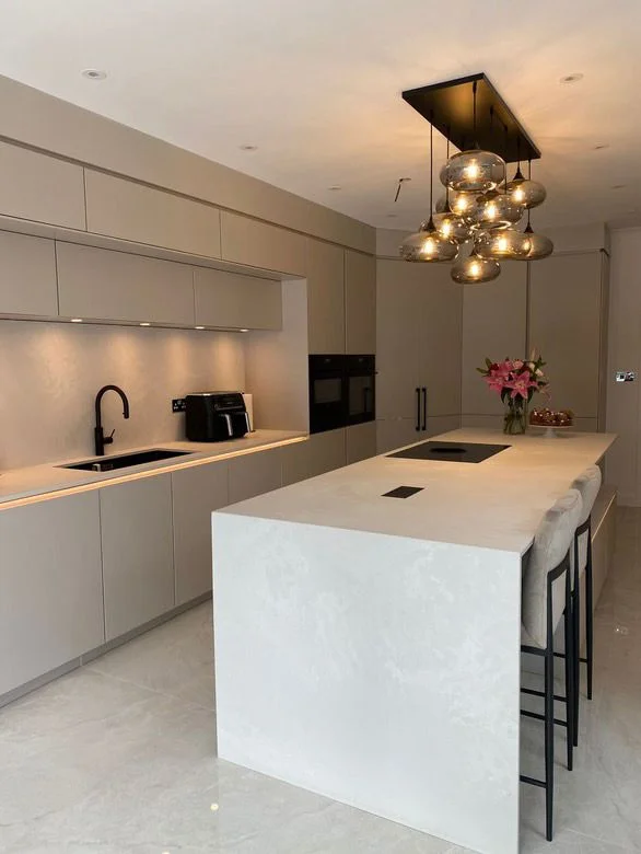 Contemporary White Quartz Island