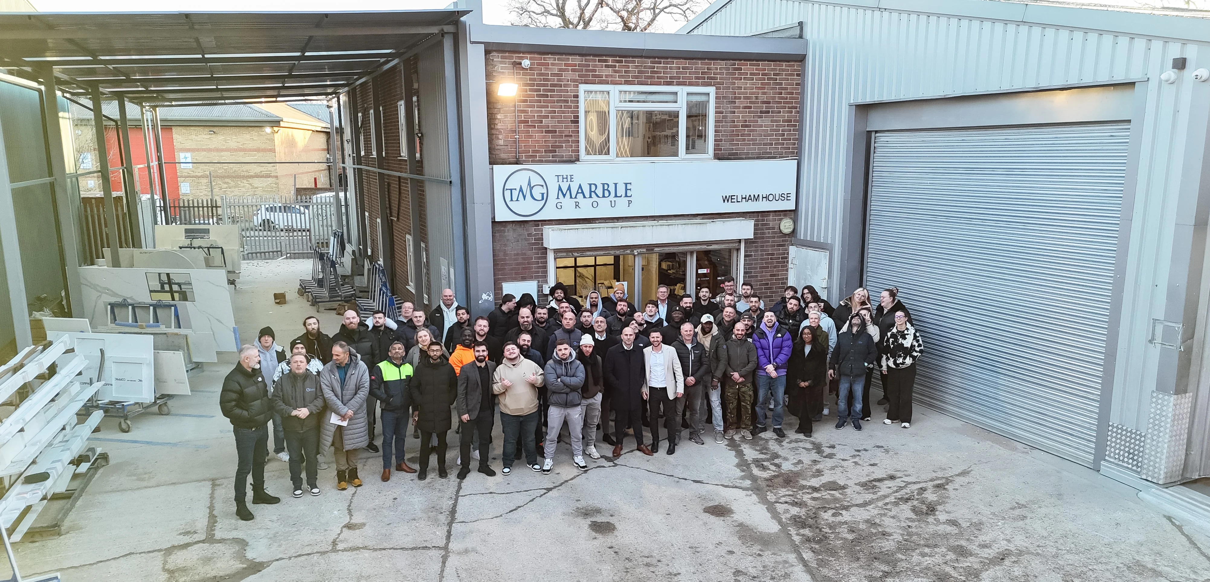 The Marble Group team outside Welham House