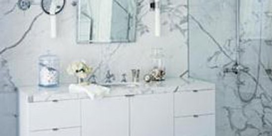 White Carrara Marble Bathroom